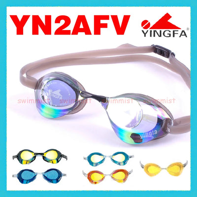 NEW! YINGFA YN2AFV PROFESSIONAL SWIMMING GOGGLES FOR COMPETITION TRAINING RACING ANTI-FOG UV PROTECTION BLACK BLUE ORANGE YELLOW - Jscomfortzstore