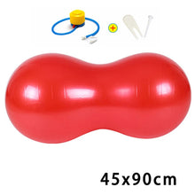 Load image into Gallery viewer, Anti-Burst Peanut Yoga Ball, Fitness Capsule, Balance Balls with Pump, Home Exercise Equipment, Gym Workout Training, THANKSLEE
