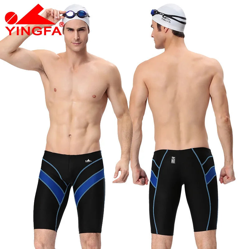 Yingfa FINA Approved Chlorine Resistant Racing Mens Swim Jammers Boys Competitive Swimming Trunks Competition Trainning Swimsuit - Jscomfortzstore