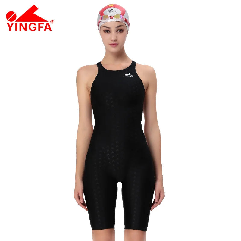 Yingfa FINA Approved Professional Swimming Suit Women Knee Sports Competition Tights  Swimsuit Grils Bathing Suit - Jscomfortzstore