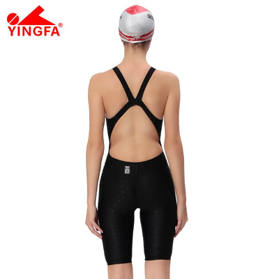 Yingfa FINA Approved Professional Swimming Suit Women Knee Sports Competition Tights  Swimsuit Grils Bathing Suit - Jscomfortzstore