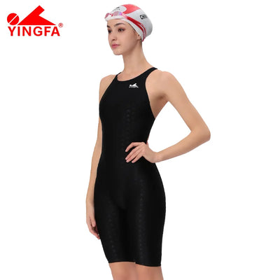 Yingfa FINA Approved Professional Swimming Suit Women Knee Sports Competition Tights  Swimsuit Grils Bathing Suit - Jscomfortzstore