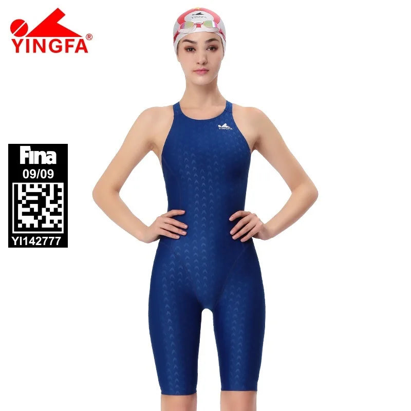 Yingfa FINA Approved Professional Swimming Suit Women Knee Sports Competition Tights  Swimsuit Grils Bathing Suit - Jscomfortzstore