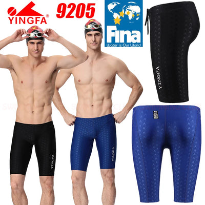 [FINA APPROVED] NWT YINGFA MEN'S BOYS 9205 COMPETITION TRAINING RACING JAMMERS PROFESSIONAL SWIMMING TRUNKS ALL SIZE [FREE SHIP] - Jscomfortzstore