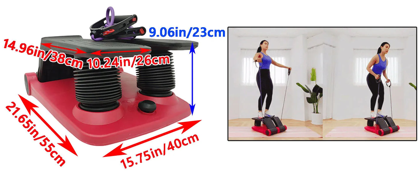 Steppers for Exercise Stair Stepper Stepper Climber Fitness Machine with Resistance Bands Stair Stepper Exercise Equipment Mini - Jscomfortzstore