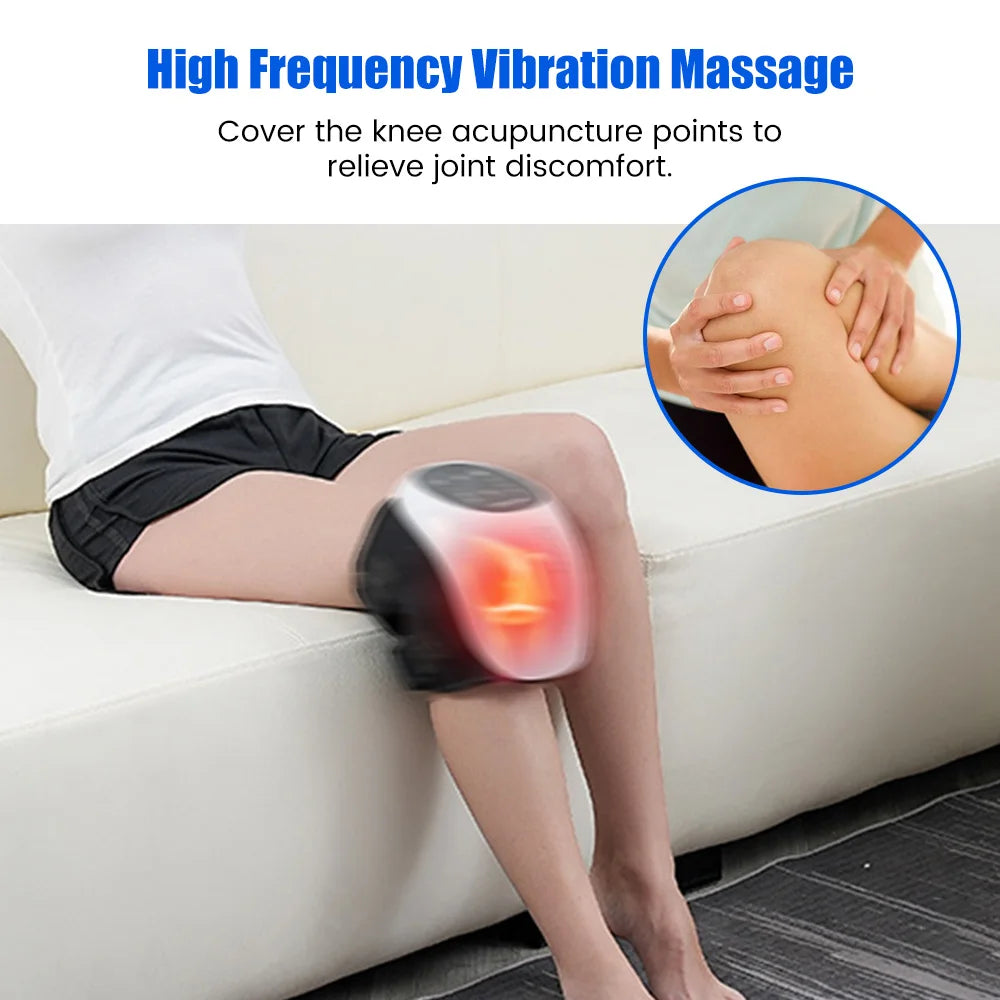 Eletric Heating Knee Shoulder Massage Instrument Vibrator Thermal Knee Pad Joint Brace 3 in 1 for Elbow Leg Muscle Massager - Jscomfortzstore