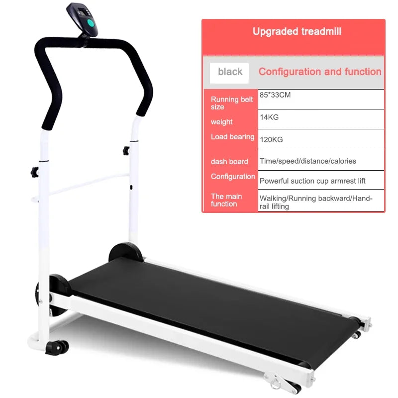 Treadmill Home Small Fitness Equipment Mini Folding Style Lengthened Stepper Three-in-one Multi-function Manual Adjustment XB - Jscomfortzstore