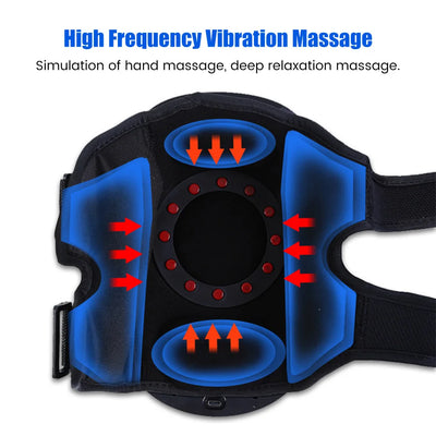 Eletric Heating Knee Shoulder Massage Instrument Vibrator Thermal Knee Pad Joint Brace 3 in 1 for Elbow Leg Muscle Massager - Jscomfortzstore