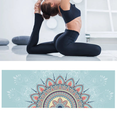 Hot Yoga Mat Towel 185*61cm Printed Yoga Towel Non slip Fitness Workout Mat Cover For Pilates Gym Yoga Blankets - Jscomfortzstore