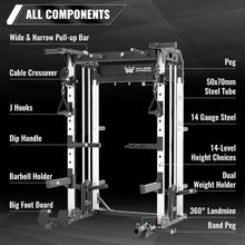 Load image into Gallery viewer, All-in-One Power Rack F22, Squat Rack Home Gym Fitness, A Standard Strength Training Half Rack Power Cage
