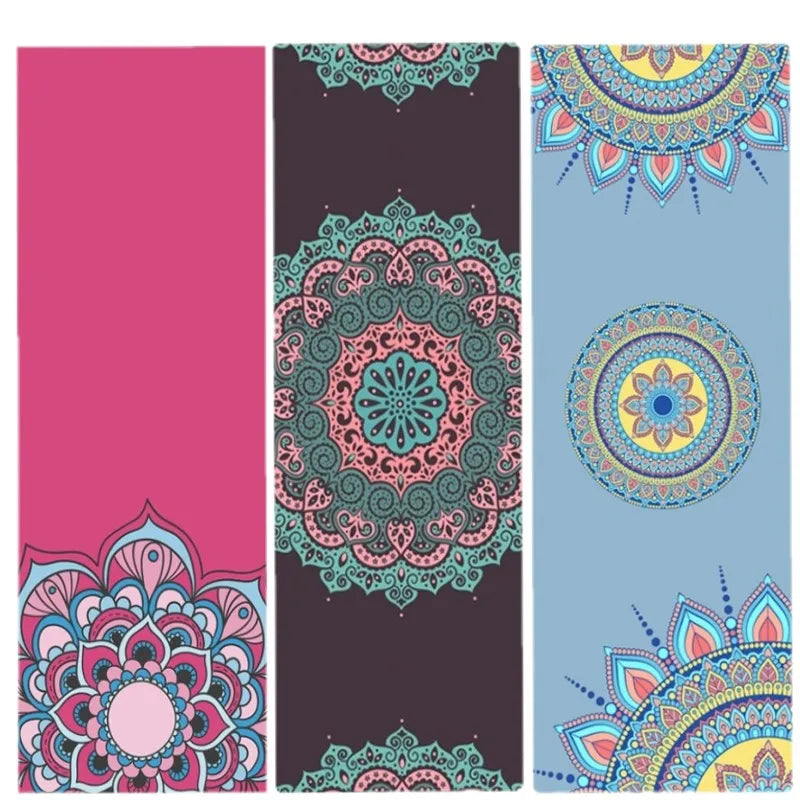 Hot Yoga Mat Towel 185*61cm Printed Yoga Towel Non slip Fitness Workout Mat Cover For Pilates Gym Yoga Blankets - Jscomfortzstore