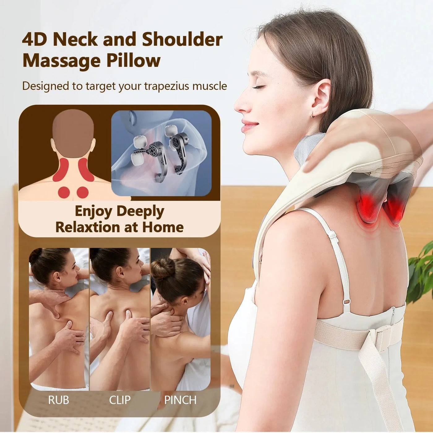 Foreverlily Wireless Neck and Back Massager Foreverlily Wireless Neck and Back Massager