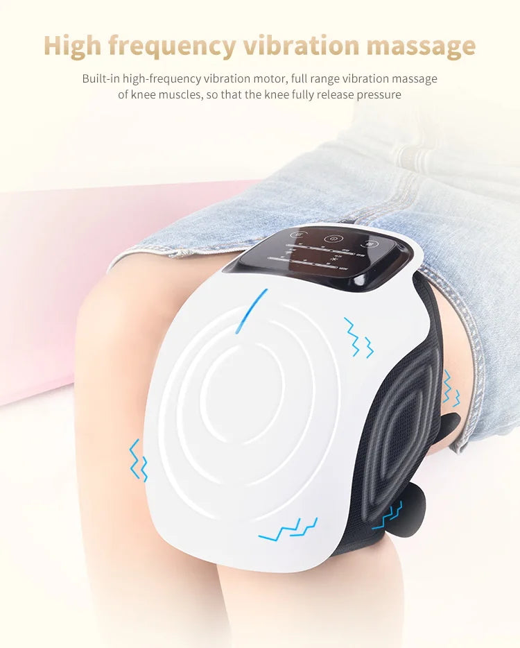 Knee Massager Infrared Heat and Vibration Knee Pain Relief for Swelling Stiff Joints Stretched Ligament and Muscles Injuries - Jscomfortzstore