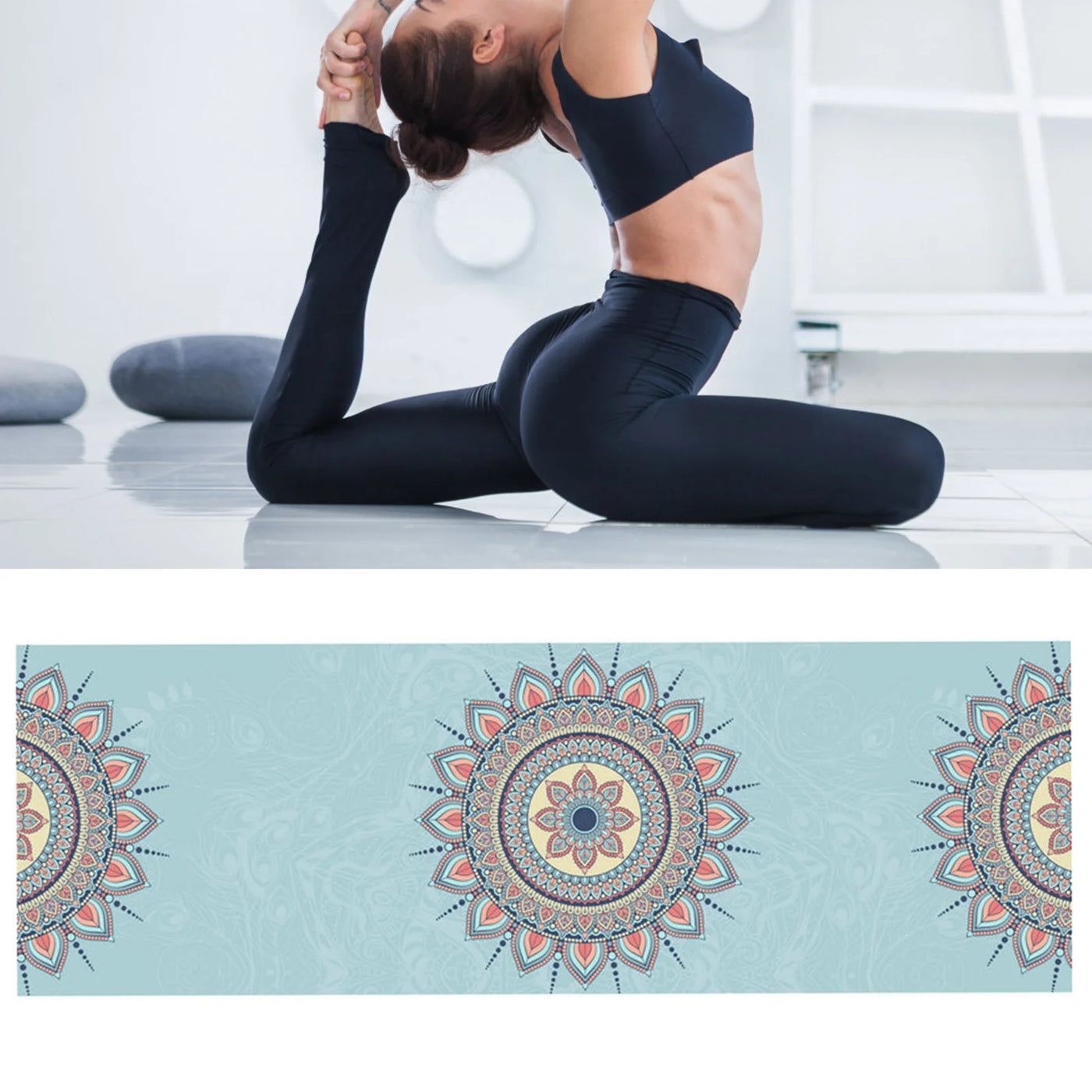 Hot Yoga Mat Towel 185*61cm Printed Yoga Towel Non slip Fitness Workout Mat Cover For Pilates Gym Yoga Blankets - Jscomfortzstore