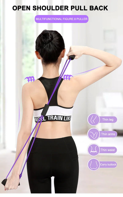 Slimming Yoga Rubber Resistance Band Workout Fitness Chest Expander Elastic Band for Home Sports Exercise Expander for Breast - Jscomfortzstore