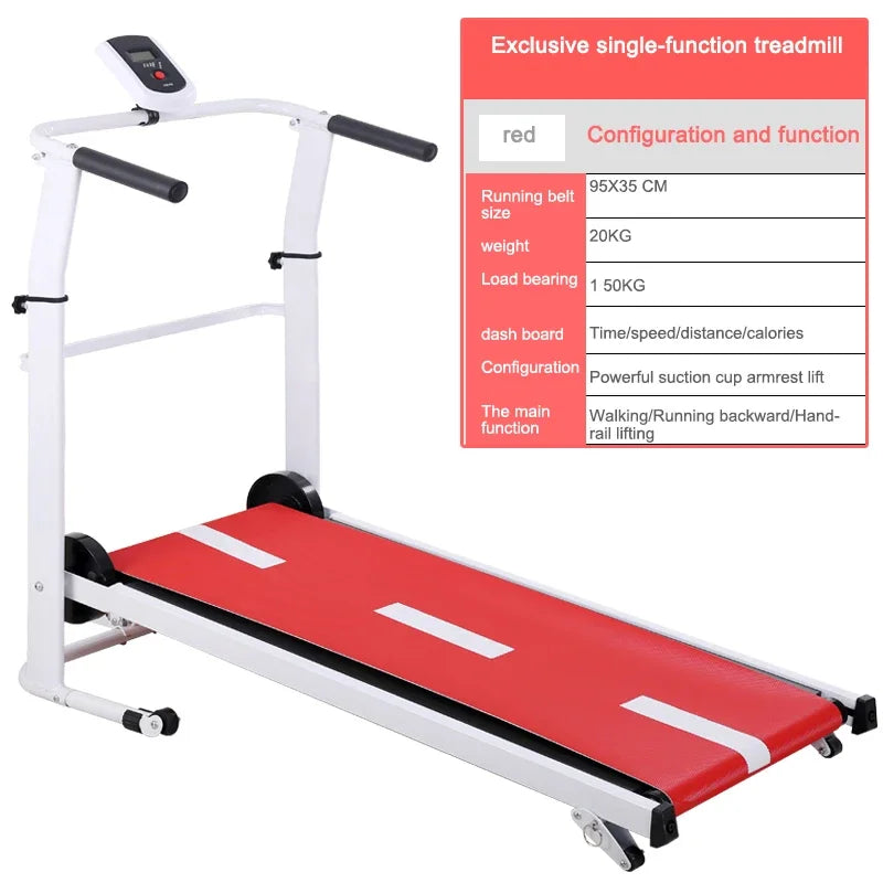 Treadmill Home Small Fitness Equipment Mini Folding Style Lengthened Stepper Three-in-one Multi-function Manual Adjustment XB - Jscomfortzstore