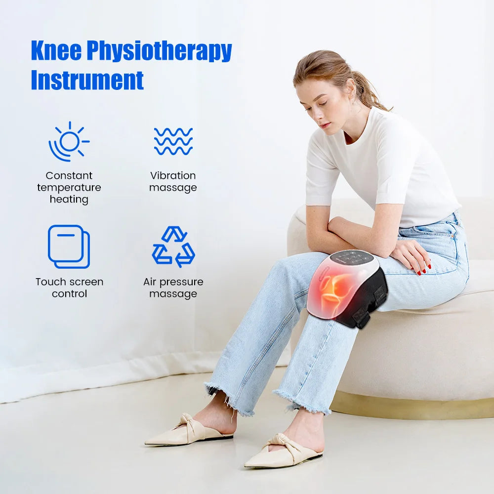 Eletric Heating Knee Shoulder Massage Instrument Vibrator Thermal Knee Pad Joint Brace 3 in 1 for Elbow Leg Muscle Massager - Jscomfortzstore