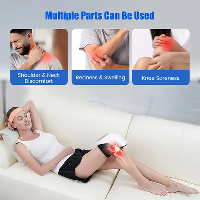 Eletric Heating Knee Shoulder Massage Instrument Vibrator Thermal Knee Pad Joint Brace 3 in 1 for Elbow Leg Muscle Massager - Jscomfortzstore