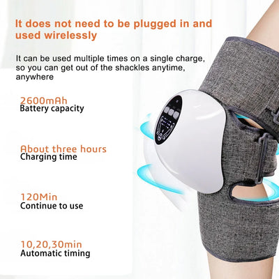 12-Mode Dual Channel EMS Knee Massager 12mode Knee Massager