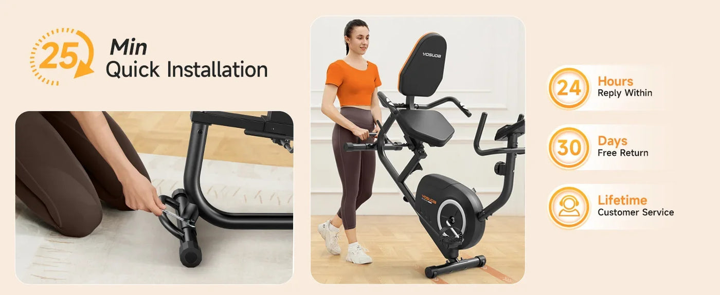 Recumbent Exercise Bike for Home Use with Resistance Bands-Recumbent Bike with Smart Workout APP, Comfortable Seat, P - Jscomfortzstore