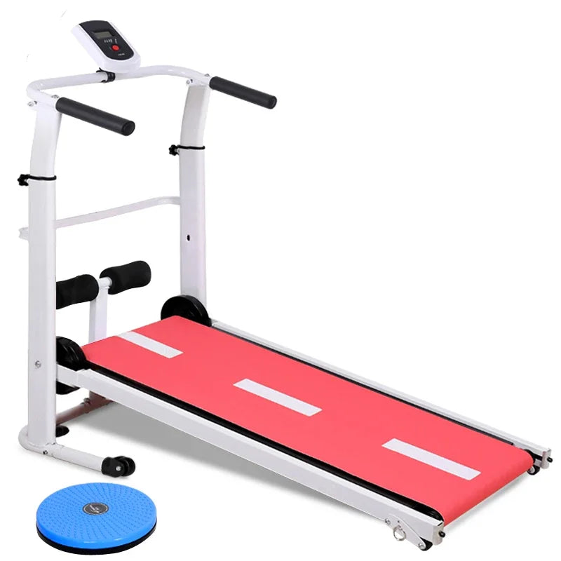 Treadmill Home Small Fitness Equipment Mini Folding Style Lengthened Stepper Three-in-one Multi-function Manual Adjustment XB - Jscomfortzstore