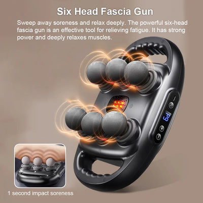 6-Heads Fascia Massage Gun