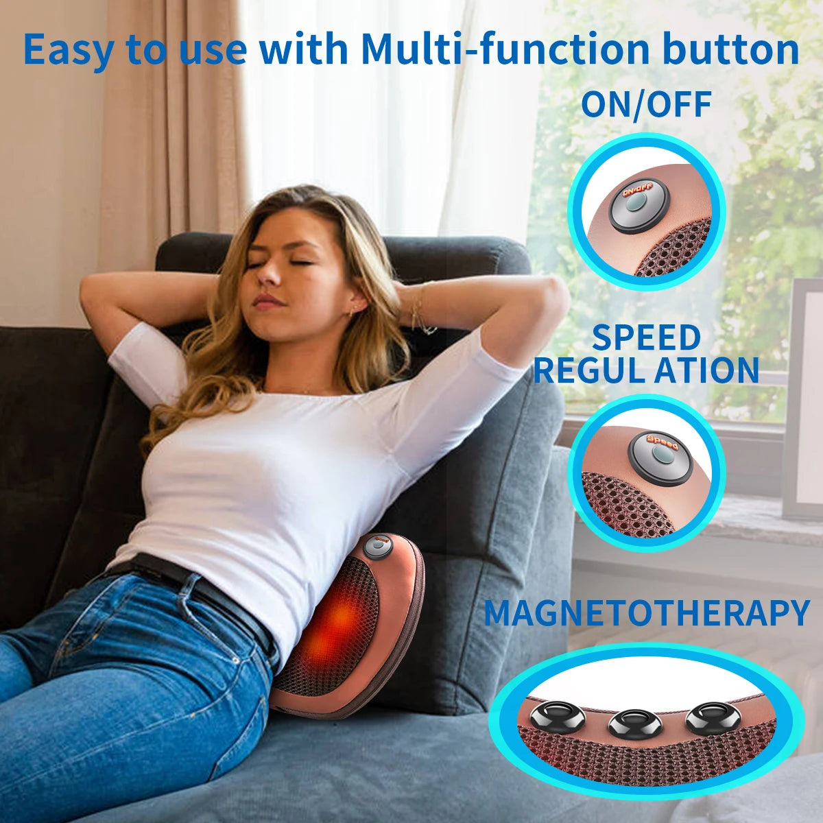 Electric Shoulder Massage Pillow for Head Relax - Jscomfortzstore