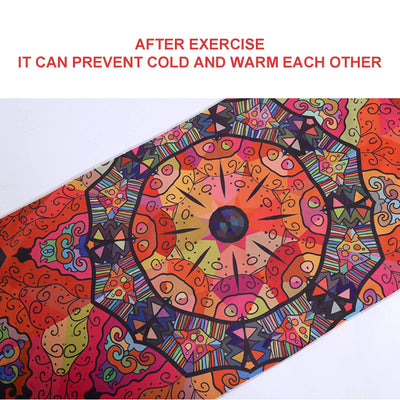 Hot Yoga Mat Towel 185*61cm Printed Yoga Towel Non slip Fitness Workout Mat Cover For Pilates Gym Yoga Blankets - Jscomfortzstore