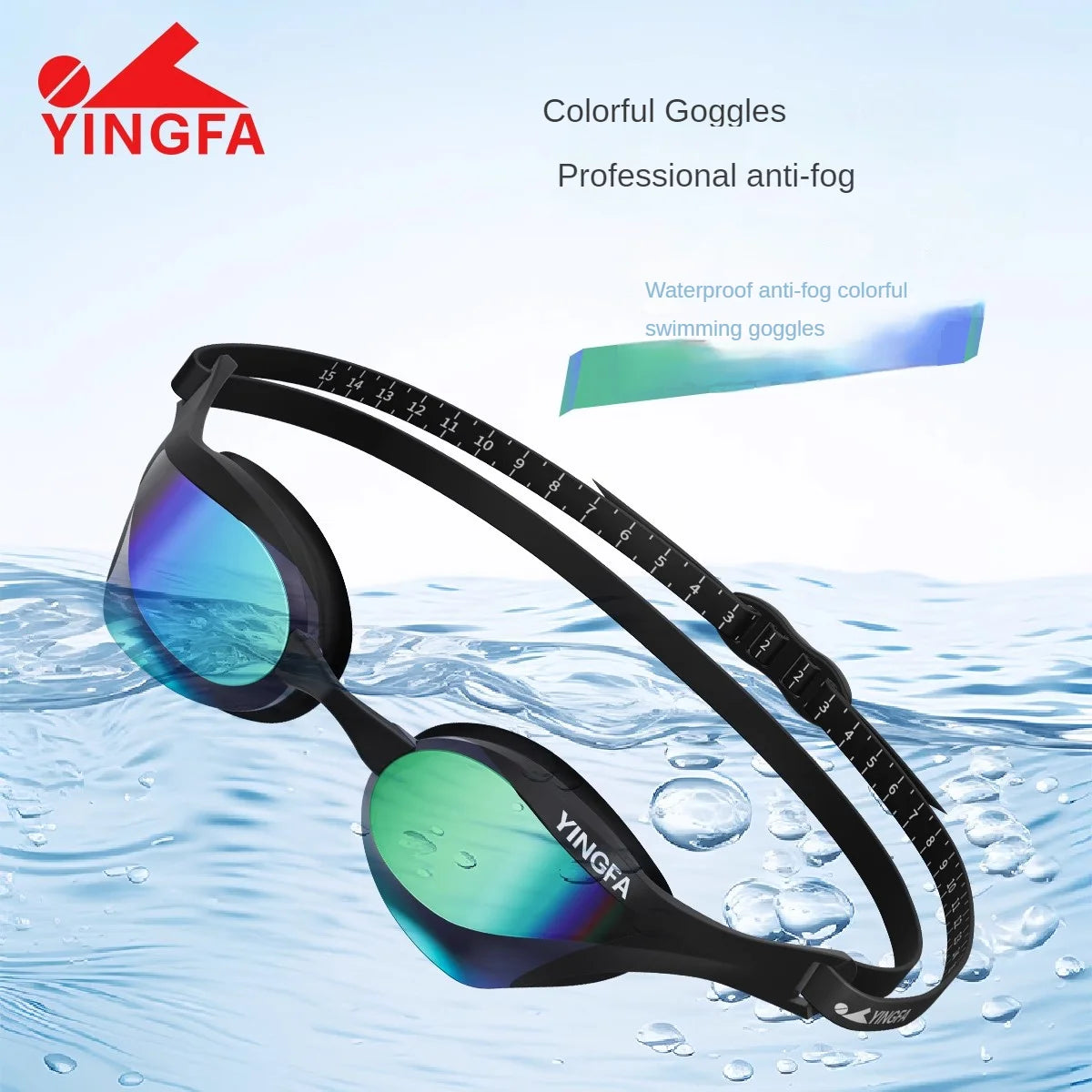 Yingfa Professional Swimming Goggles  Waterproof Racing Electroplating Anti-Fog Diving Glasses With Replaceable nose buckle - Jscomfortzstore