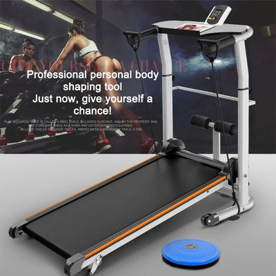 Treadmill Home Small Fitness Equipment Mini Folding Style Lengthened Stepper Three-in-one Multi-function Manual Adjustment XB - Jscomfortzstore