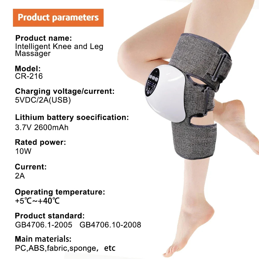 12-Mode Dual Channel EMS Knee Massager 12mode Knee Massager