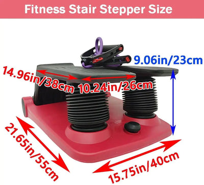 Steppers for Exercise Stair Stepper Stepper Climber Fitness Machine with Resistance Bands Stair Stepper Exercise Equipment Mini - Jscomfortzstore