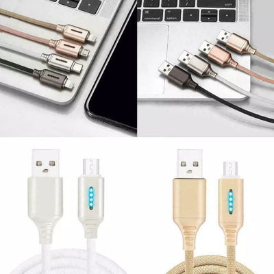 Auto Cut-off Fast Charging Nylon Cable - Jscomfortzstore