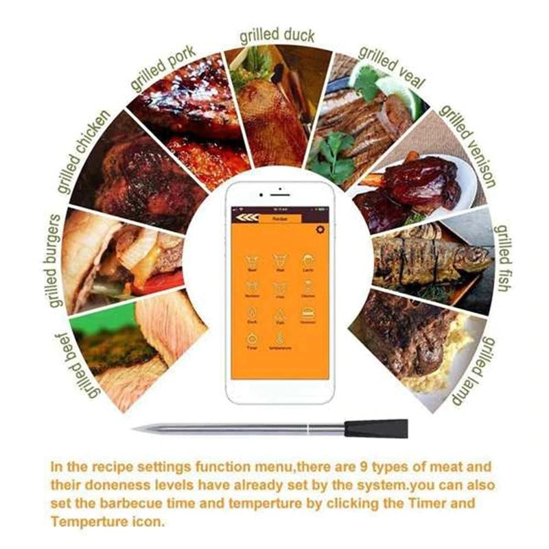 Wireless BBQ thermometer