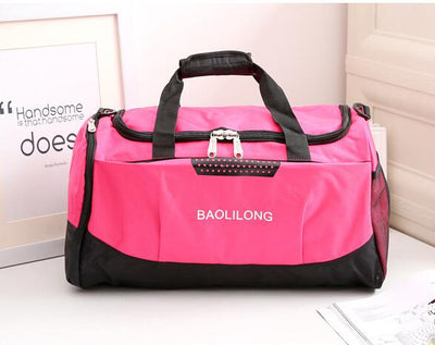 waterproof sports bag in vibrant pink