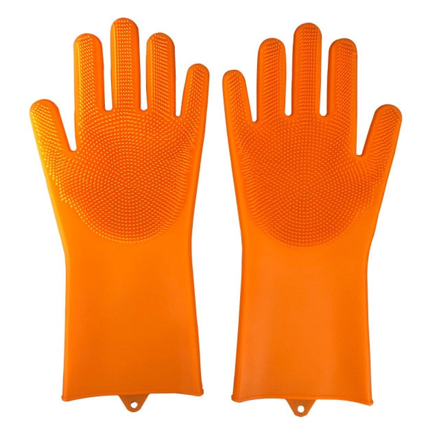 Silicone dish washing gloves