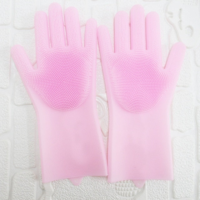 Silicone dish washing gloves