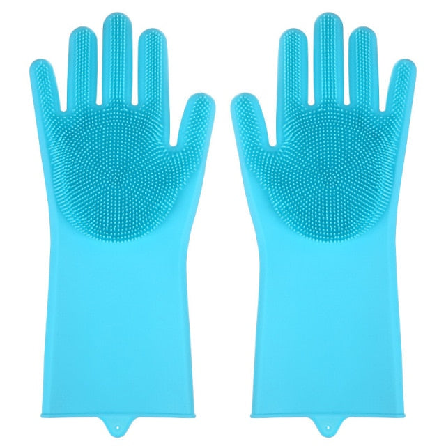 Silicone dish washing gloves